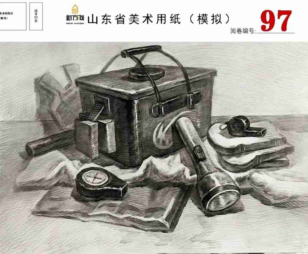 21届山东美术二模高分卷，广州美术高考画室觉得是神仙打架,33
