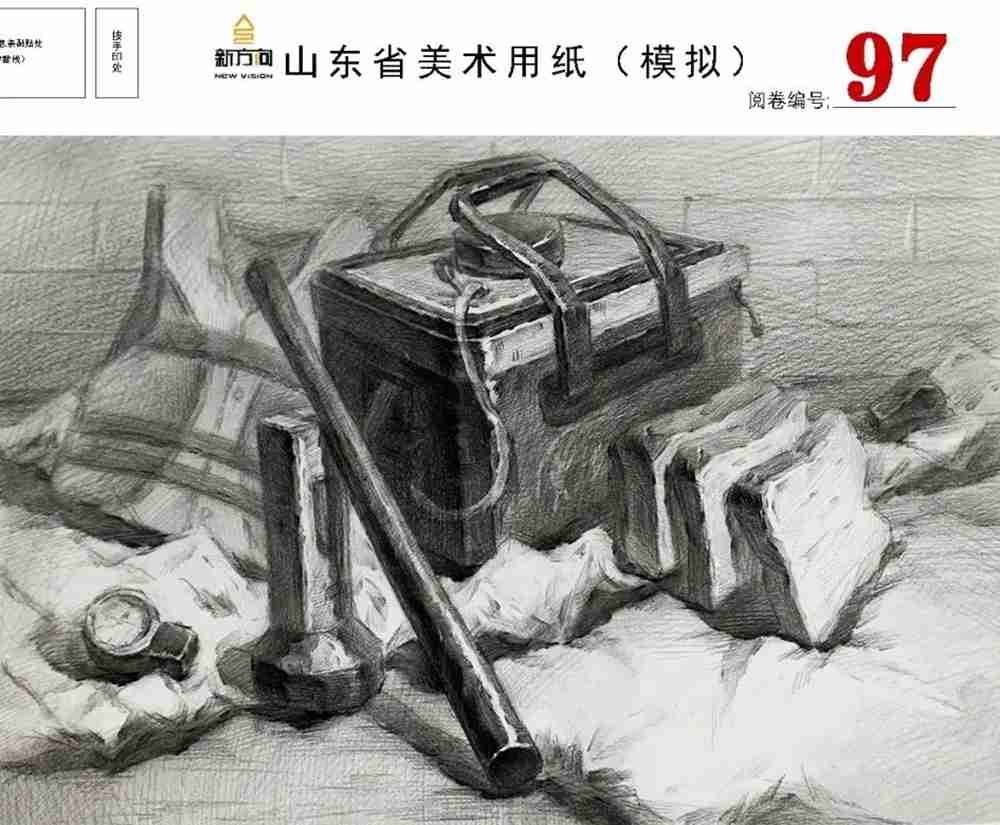 21届山东美术二模高分卷，广州美术高考画室觉得是神仙打架,32