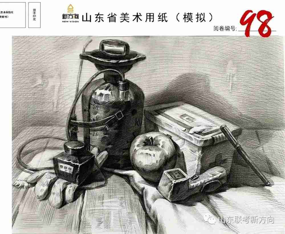 广州十大画室将各省一模素描卷放一起大pk，你找找都有哪些共同特征,43