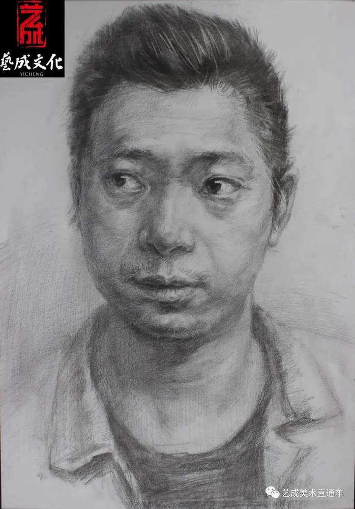 广州美术高考班带大家看看2021届广东艺成二模素描高分卷,34