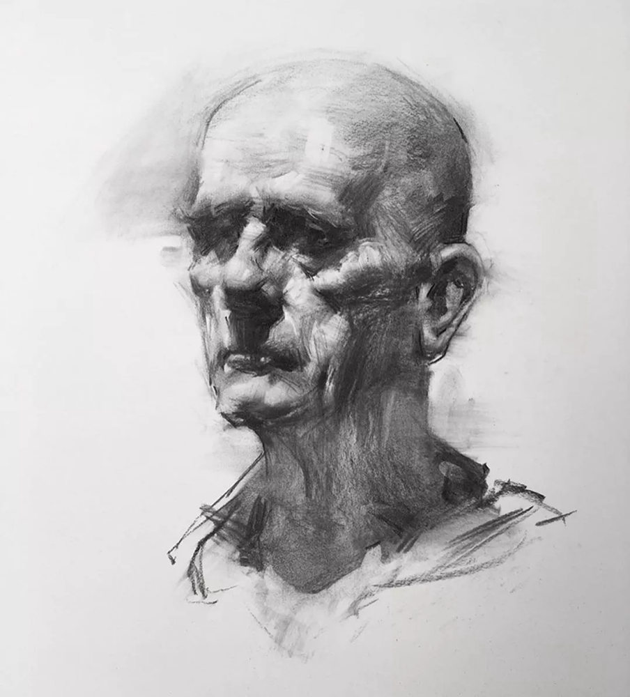 绝妙的炭笔素描，广州画室排名前三画室都炭为观止,05