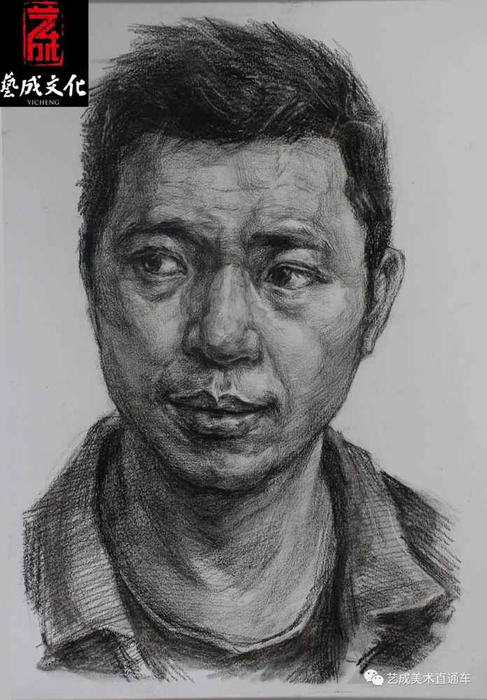 广州美术高考班带大家看看2021届广东艺成二模素描高分卷,38